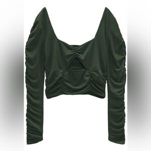 Zara ruched cut out top